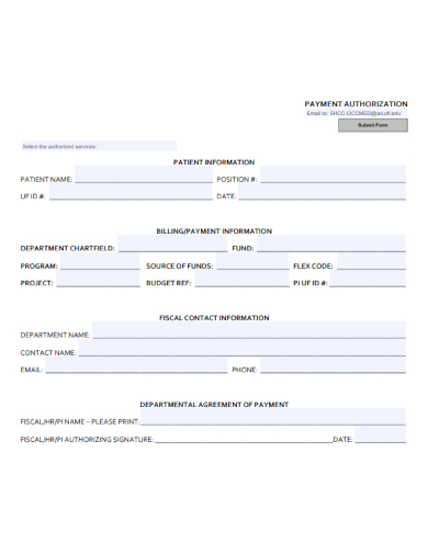 patient payment authorization form