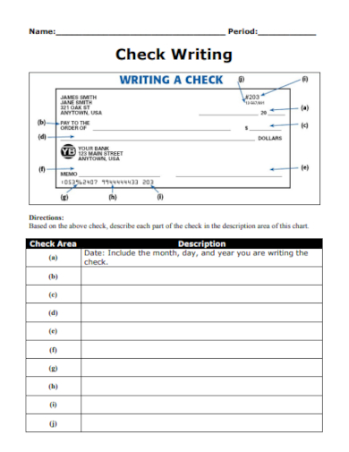 personal check writing template