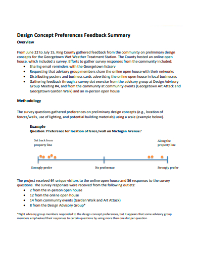 preferences feedback summary template