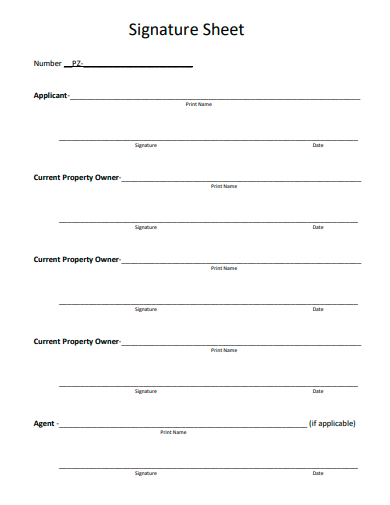 printable signature sheet template