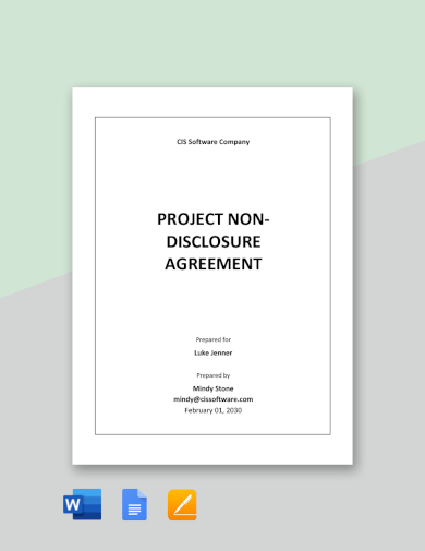 project non disclosure agreement template