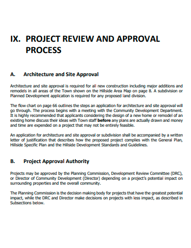 project review and approval process template