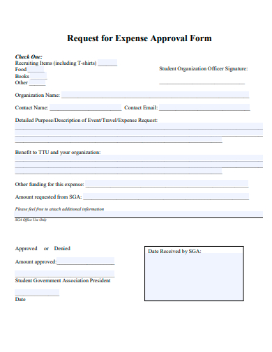 request for expense approval form template