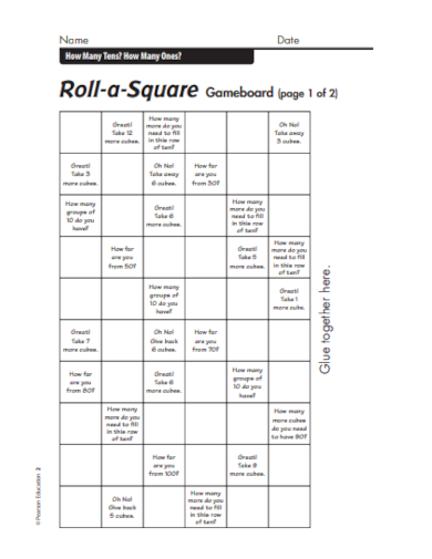 roll square game board