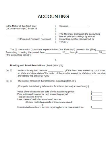 sample accounting