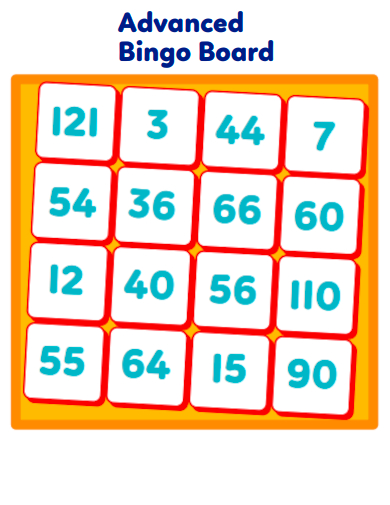 sample advanced bingo board template