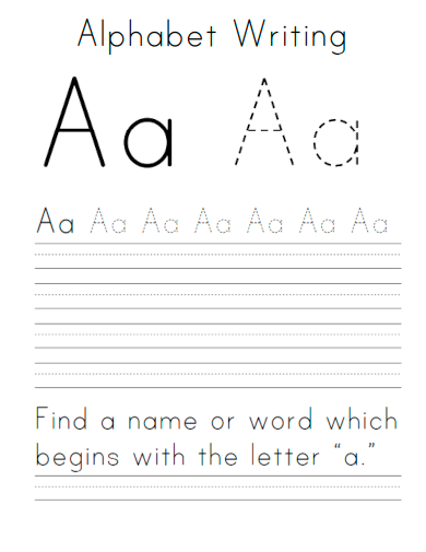 sample alphabet writing writing worksheet template