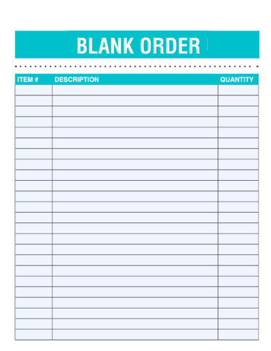 sample blank order template