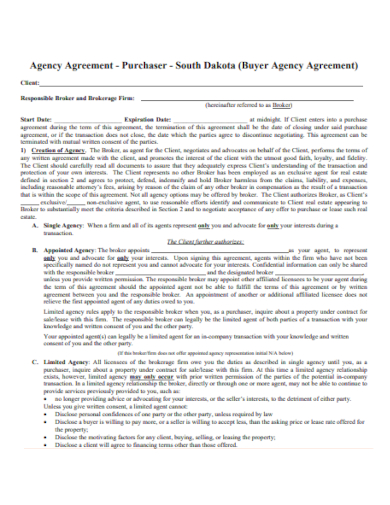 sample buyer agency agreement