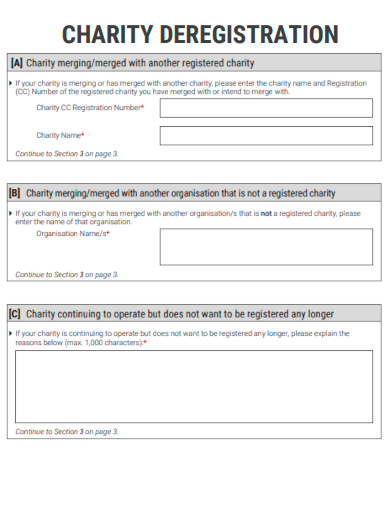 sample charity deregistration template