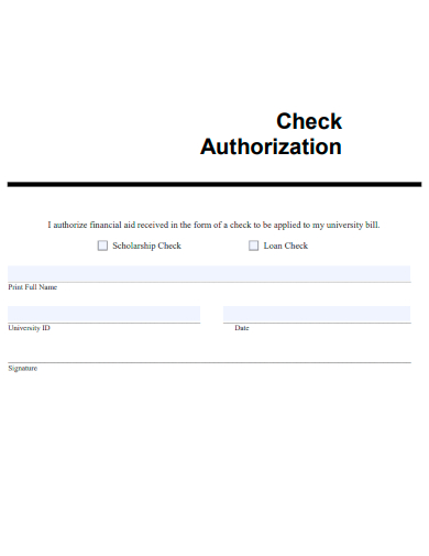 sample check authorization template