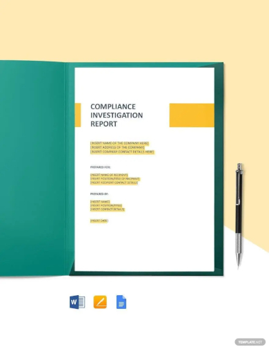 sample compliance investigation report template
