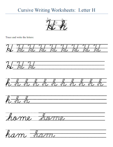 sample cursive writing worksheet template