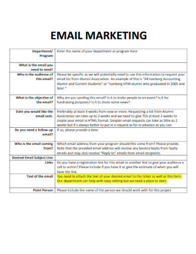 sample email marketing template