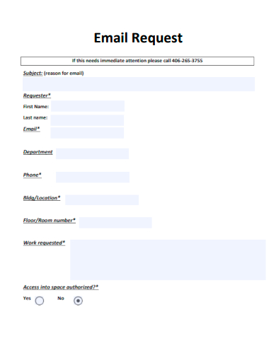 sample email request template