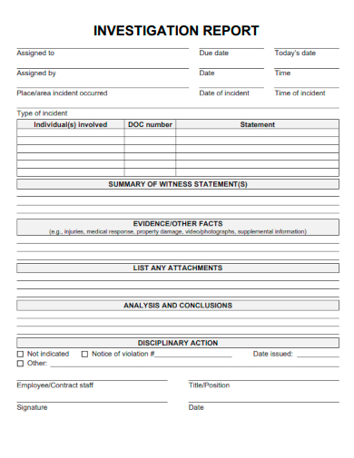 Fbi Investigation Report Template QLJODV