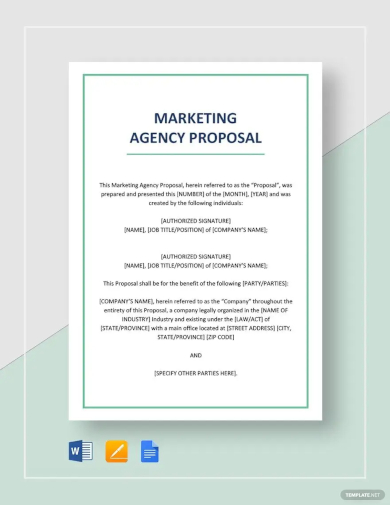 sample marketing agency proposal template