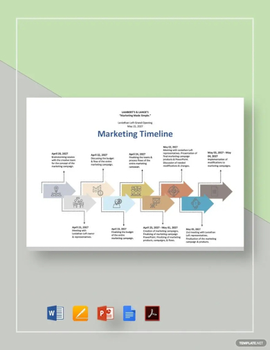 sample marketing timeline template