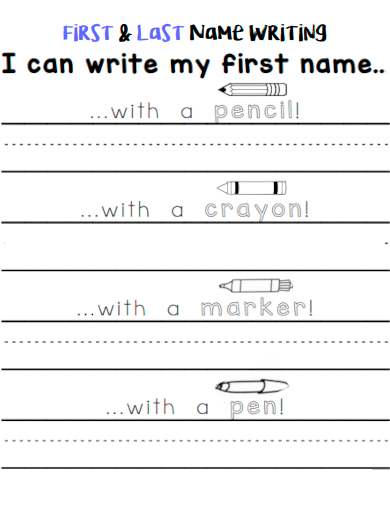 sample name writing worksheet template