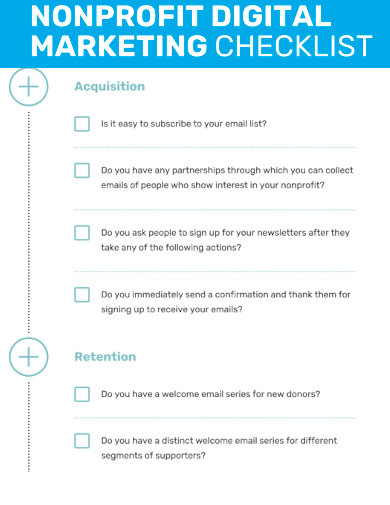 sample nonprofit digital marketing checklist template