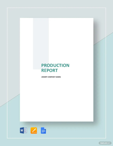 sample production report template