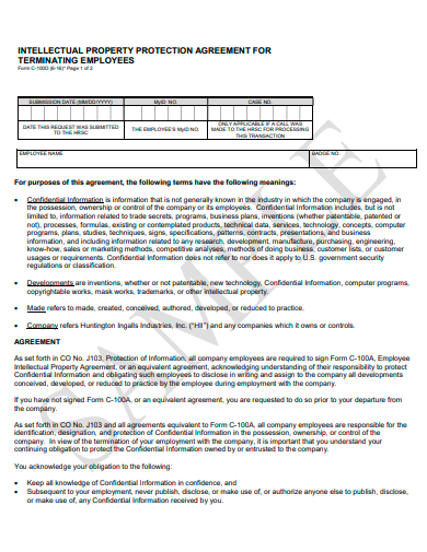 sample property agreement template