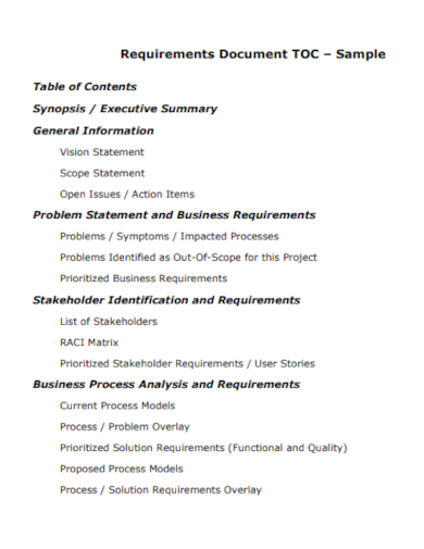 sample requirements document