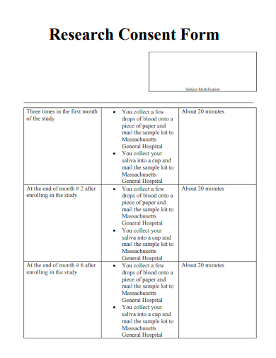sample research consent form template