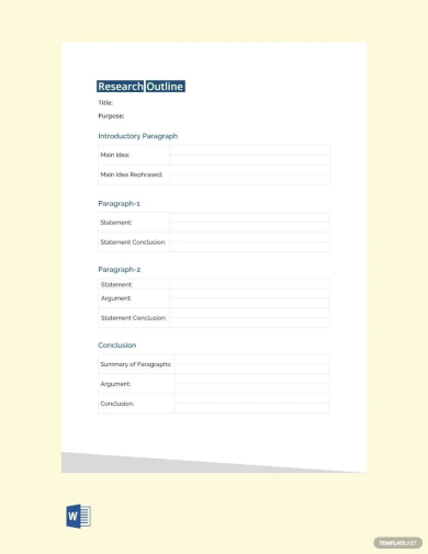 sample research outline template