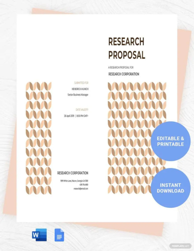 sample research proposal template