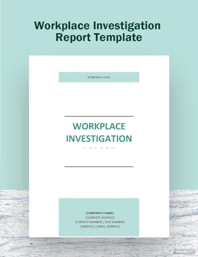 sample workplace investigation report template