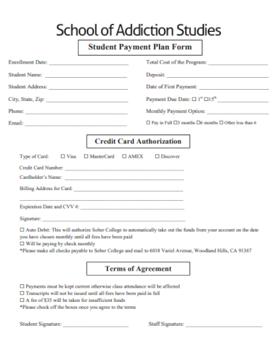 school payment plan form