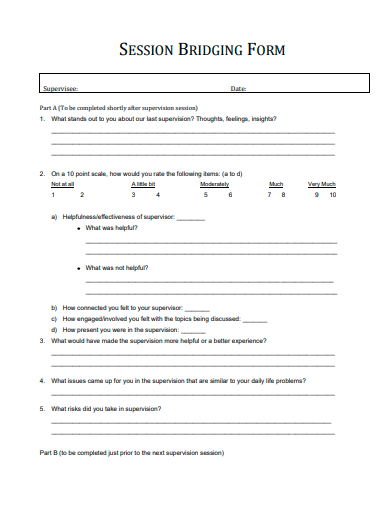 session bridging form template