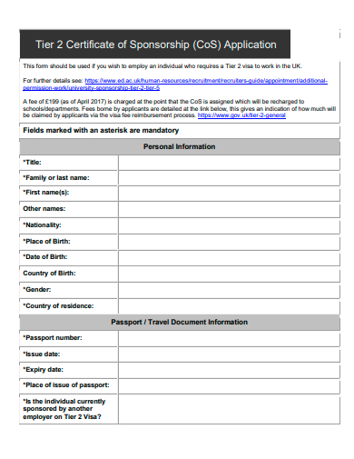 sponsorship application certificate template