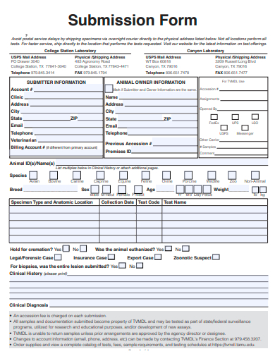 submission form template