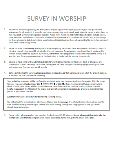 survey in worship