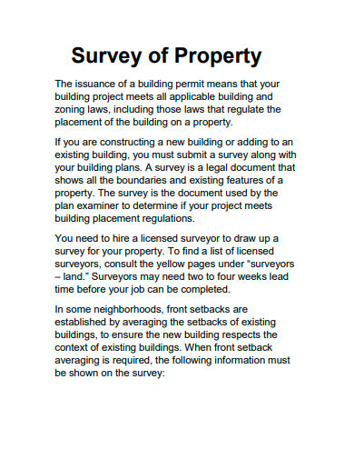 survey of property