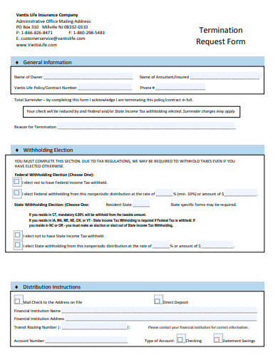 termination request form in pdf