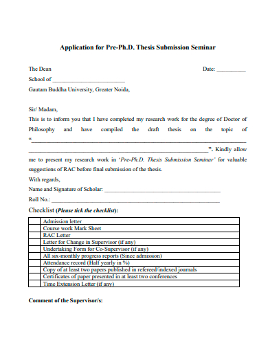 thesis submission seminar application template