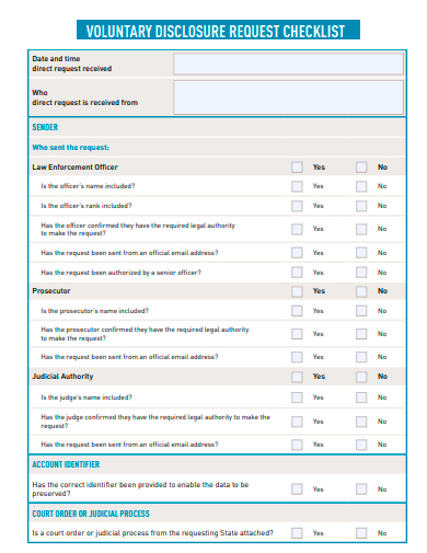 voluntary disclosure request checklist template1
