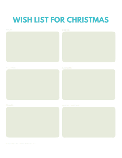 wish list for christmas