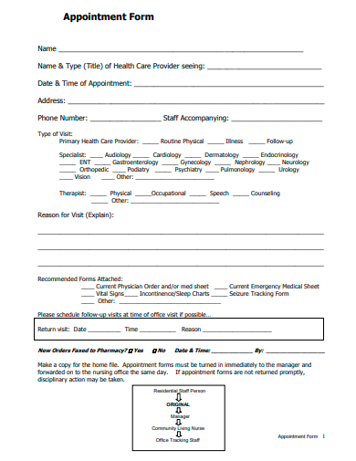 appointment form template