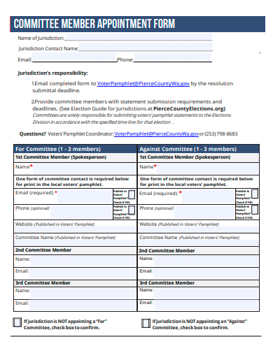 committee member appointment form template1