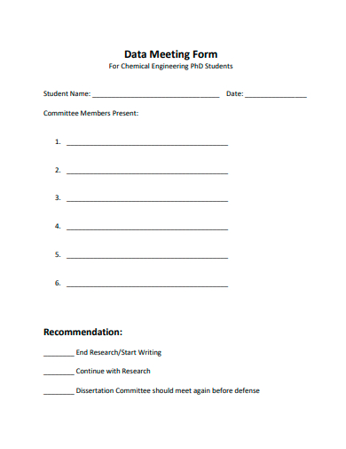 data meeting form template