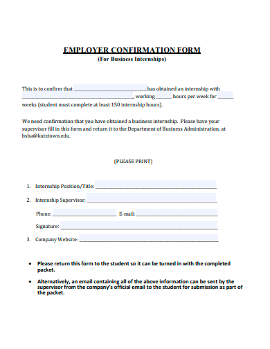 employer confirmation form template1