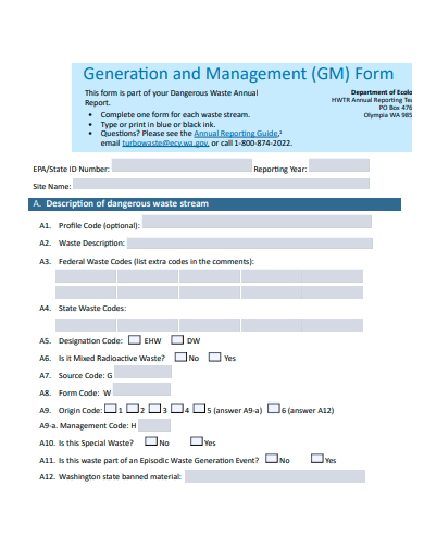 generation and management form template