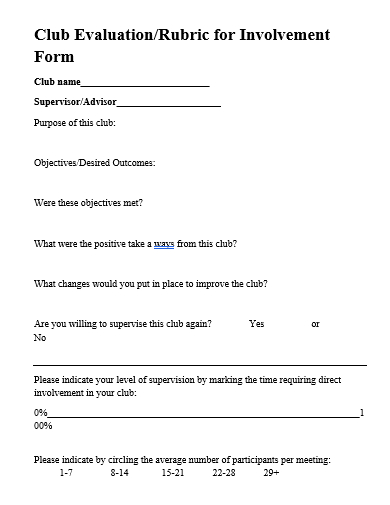 involvement form in doc