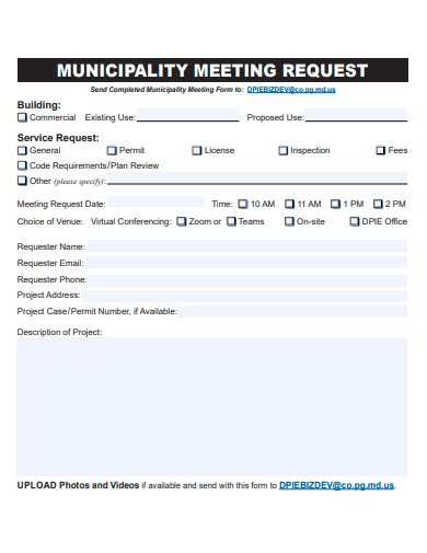 municipality meeting request form template