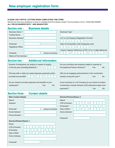 FREE 33 Employer Form Samples In PDF MS Word