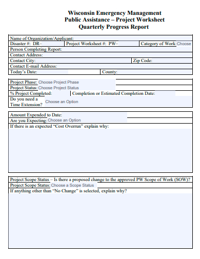 printable progress worksheet template